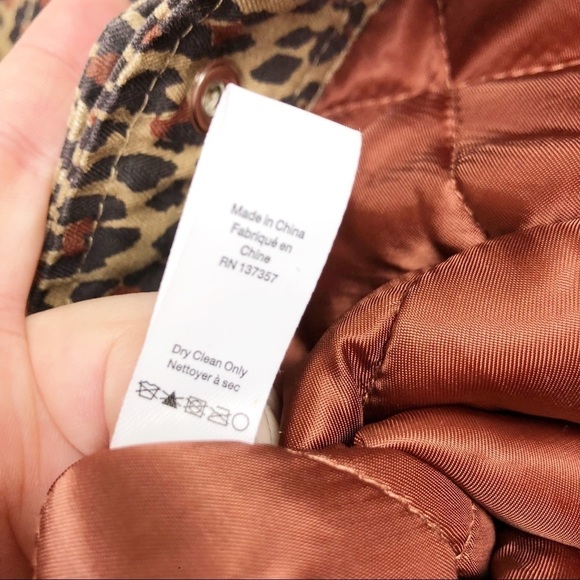 Marissa Webb Ellery Leopard Print Cotton Denim Anorak Belted Jacket Brown Tan - Picture 8 of 9
